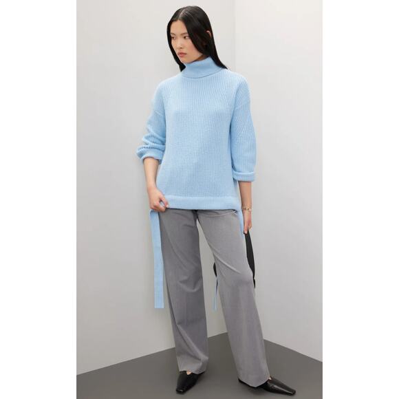 Jason Wu x RTR Tie Detail Blue Knit Sweater - Picture 2 of 11